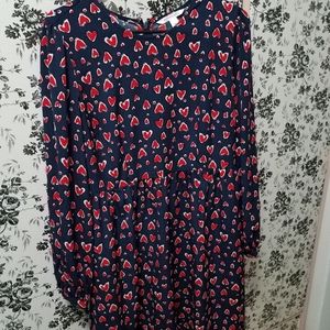 Popsugar hearts navy blue dress